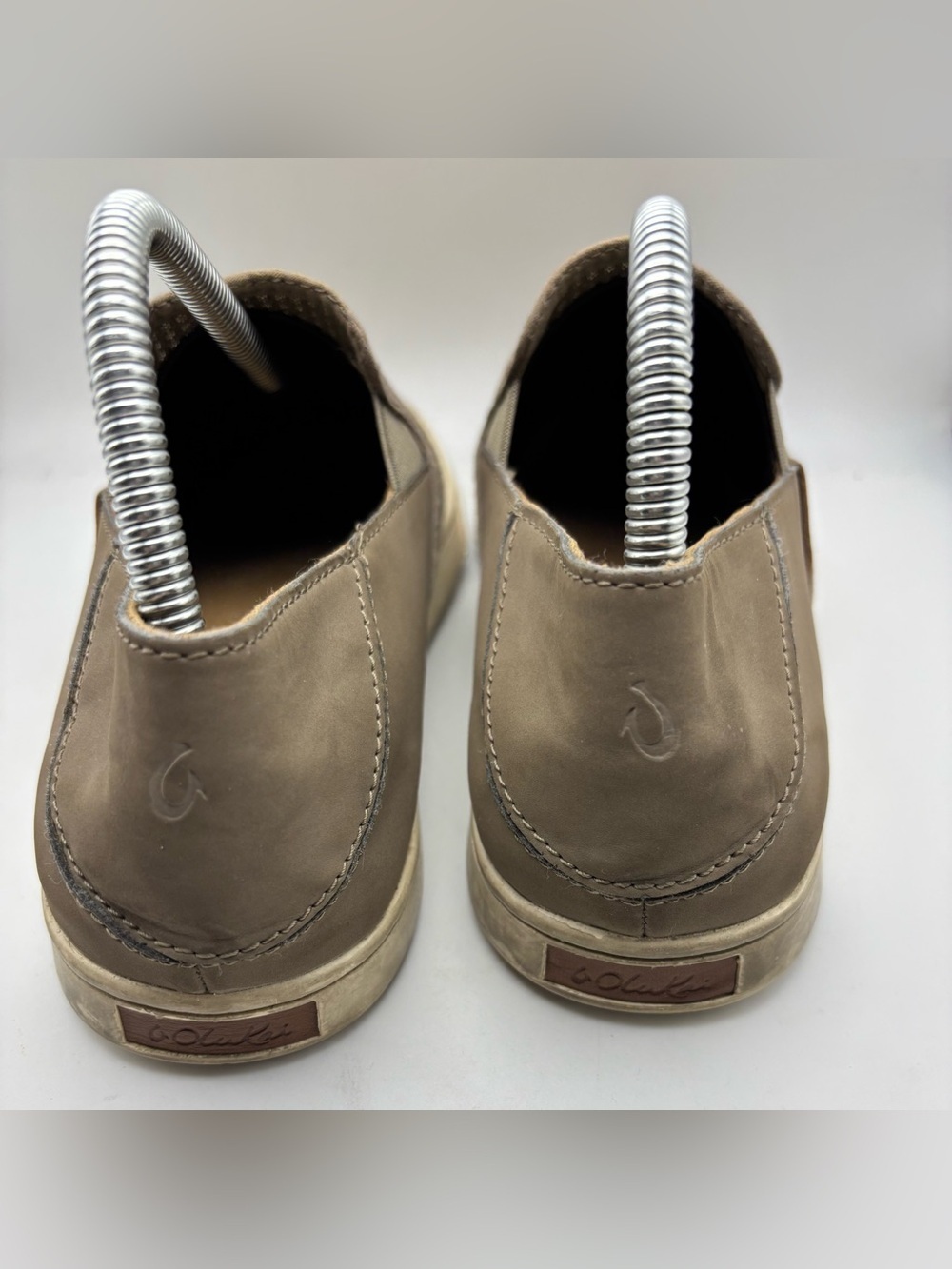 OluKai Pehuea Slip On Shoes Womens 9 Brown Mesh Leather Casual Comfort - Picture 4 of 6